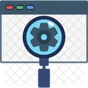 Optimizacion De Motores De Busqueda Lupa Optimizacion Icono