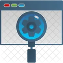 Optimizacion De Motores De Busqueda Lupa Optimizacion Icono
