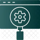Optimizacion De Motores De Busqueda Lupa Optimizacion Icono