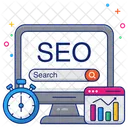 SEO Optimizacion De Motores De Busqueda Investigacion De Optimizacion Icono