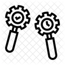 Lupa Proceso Optimizacion De Procesos Icono