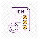 Menu Optimizacion Restaurante Icono