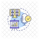 Remote Meeting Work Icon