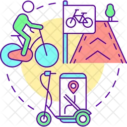 Options for cycling and walking  Icon