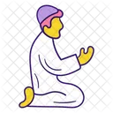 Oracion Del Eid Musulman Islamico Icono