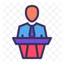 Orador de negocios  Icono