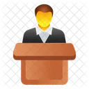 Orador Discurso De Negocios Seminario De Negocios Icono