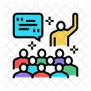 Lider De Equipo Orador Lider Miembro Icono