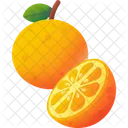 Orange Nourriture Arriere Plan Icône