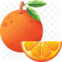 Orange Nourriture Arriere Plan Icône
