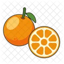 Orange Food Background Icon