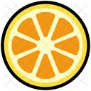 Orange Half Fruit Icon