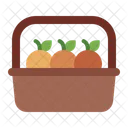 Orange Basket Fruit Icon