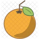 Orange Green Fruit Icon