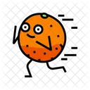 Orange Fruit Fitness Icon