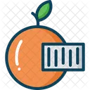 Orangev Orange Barcode Barcode Icon
