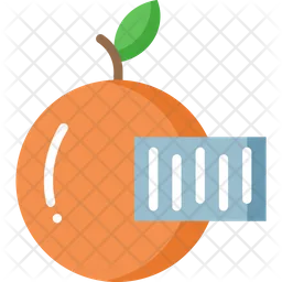 Orange Barcode  Icon