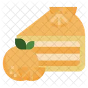 Orange Cake Bakery Food And Restaurant Icon
