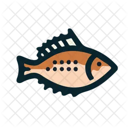 Orange Fish  Icon