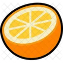 Orange Half Cut Orange Fruit Icon