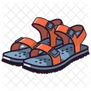 Orange Hiking Sandals  Shoes  Icon