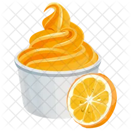 Orange Ice Cream  Icon