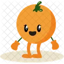 Orange Food Background Icon