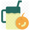 Juice Orange Glass Icon