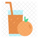 Orange Juice Juice Glass Drink Icon