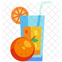 Orange Juice Fruit Fresh Icon