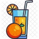 Orange Juice Fruit Fresh Icon