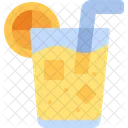 Orange Juice Beverage Glass Icon