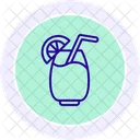 Orange Juice Color Circle Icon Icon