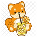 Orange Juice Infuse Water Beverage Icon