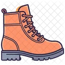 Orange Lace-Up Boot Women's Shoes  Icon