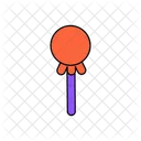 Orange Lollipop  Icon