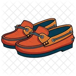 Orange Moccasin Shoes  Icon