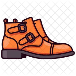 Orange Monk Derby Boots Shoes  Icon