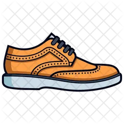 Orange Oxford Styles Shoes  Icon