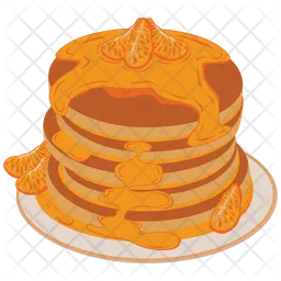 Orange Pancake  Icon