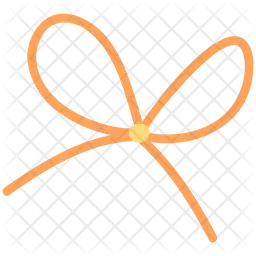 Orange ribbon twist  Icon