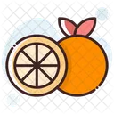 Orange Slice Half Orange Fruit Icon