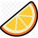 Orange Sliced Half Cut Orange Fruit Icon