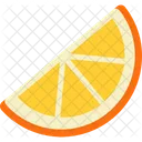 Orange Sliced Half Cut Orange Vegetable Icon