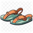 Orange Slide Sandal Women's Shoes  Icon