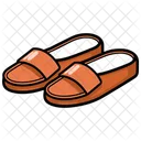 Orange Slipper Shoes  Icon