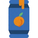 Orangefarbenes Limonadenglas  Symbol