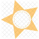 Orange star with blank circle  Icon