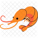 Shrimp Seafood Orange Icon