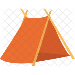 Orange tent  Icon